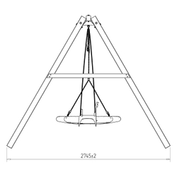 Деревянные качели с качелями со спинкой и качелями гнездо Свиби