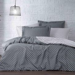 Постельное белье Macchiato серый deluxe TIVOLYO HOME Турция