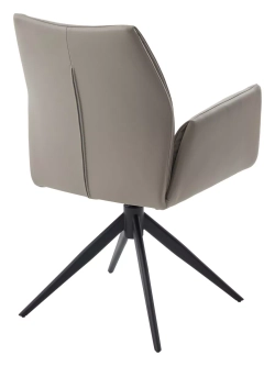 Стул YOZEF 360 град. поворот. HF017-09 Латте, экокожа / Черный, ®DISAUR