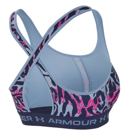 ТОП теннисный Under Armour Crossback Mid Print Sports Bra - Бирюзовый