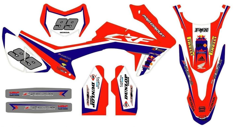 Graphic decal set, Sticker kit, for Honda CRF250L-M 2012-2020
