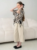 Футболка для девочки с принтом зебра