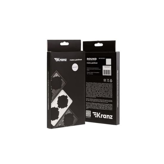 Рамка ROUND 2-постовая перламутр KRANZ