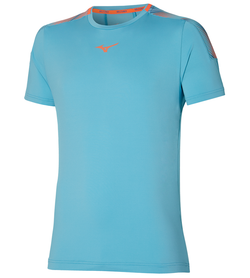 Мужская теннисная футболка Mizuno Shadow Tee - maui blue