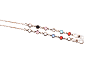 Цепочка золотистая с инкрустацией 1 WH007, 75 см