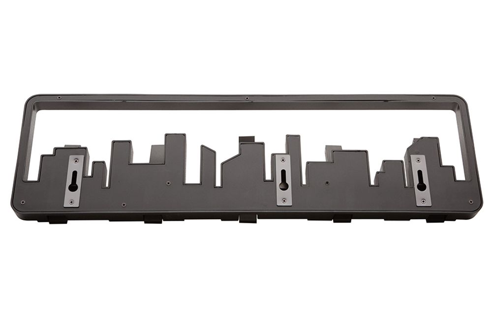 Вешалка настенная Skyline, 50 см, черная, 5 крючков