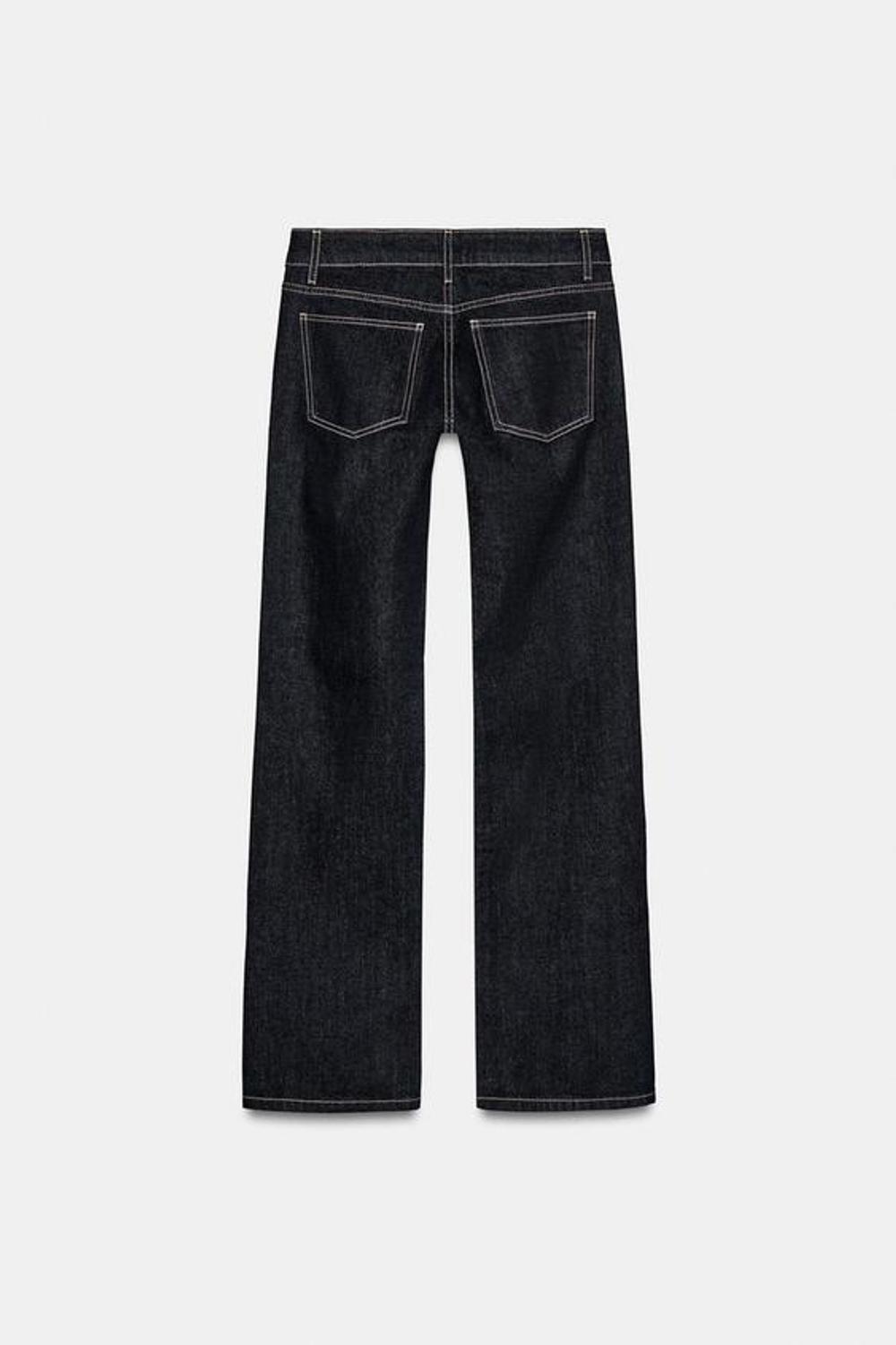 ZARA ДЖИНСЫ TRF WIDE-LEG С НИЗКОЙ ПОСАДКОЙ, МОРСКОЙ ТЕМНО-СИНИЙ