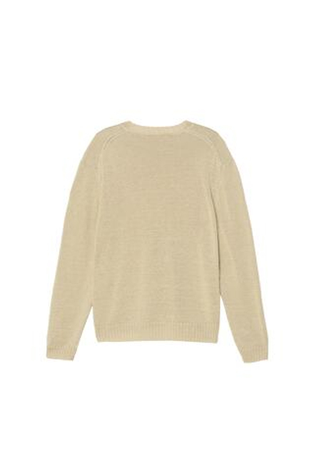 ZARA X BENITO ANTONIO СВИТЕР ИЗ 100% ЛЬНА, ЖЕЛТОВАТО-КОРИЧНЕВЫЙ