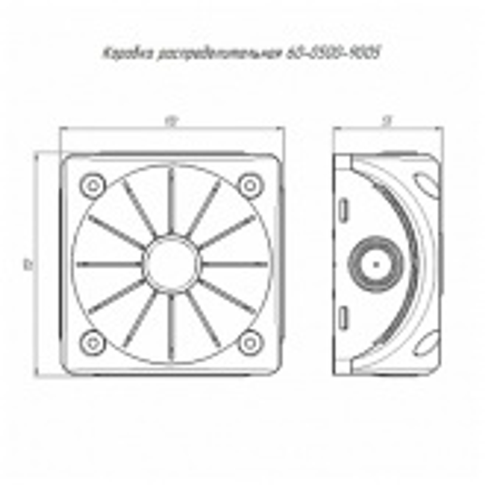Коробка распределительная 100х100х50 для видеокамер безгалогенная (HF) белая [ 20шт] IP68 Промрукав 60-0500-9003