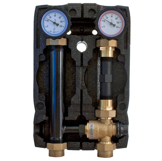 Насосная группа Hoobs DN25 с термосмесителем без насоса (HB-21355N-F3)