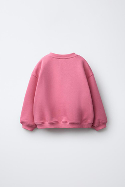 ZARA ТОЛСТОВКА С ВЫШИВКОЙ «КАПИБАРА И СЕРДЦЕ», КОРАЛЛОВО-КРАСНЫЙ