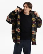 Рубашка Kefirmaykifer оверсайз Этно черная