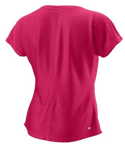 Женская теннисная футболка Wilson Training V-Neck II - love potion