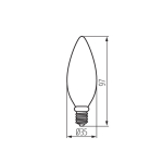 Филамент светодиодные лампы KANLUX XLED C35 E14 2,5W 2700К WW
