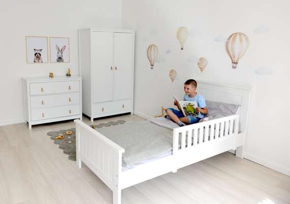 Защитный бортик Wood (белый)