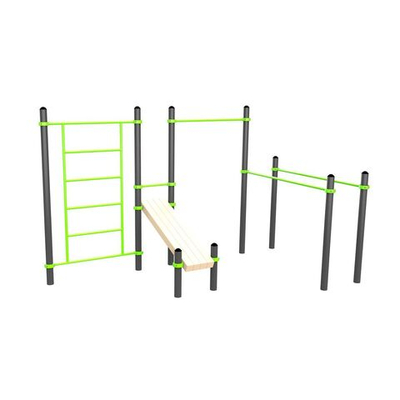 W201 Воркаут (брусья, турник, шведская стенка и наклонная скамья для пресса) ZAVODSPORTA