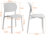 Стул ADORE (mod. XRB-1025) пластик, белый (white), 41 х 53 х 81,5 см
