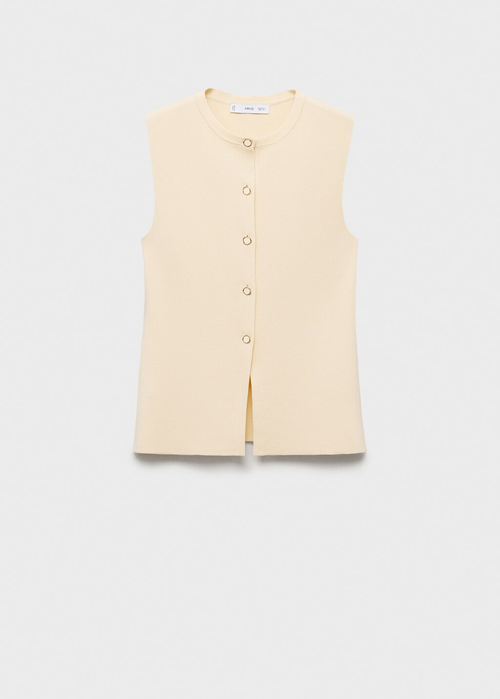 Жилет из тонкого трикотажа с пуговицами