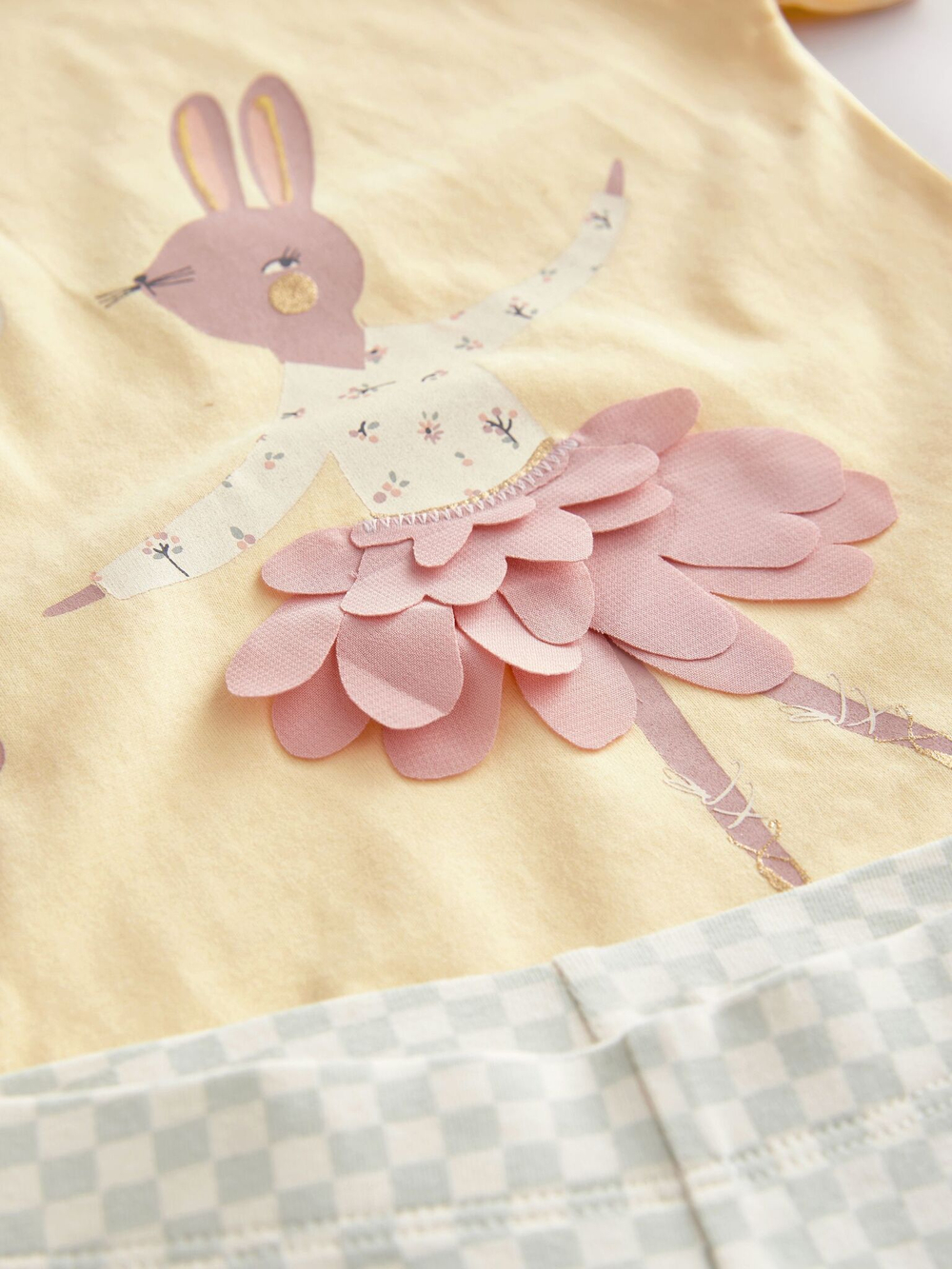 Футболка и шорты в комплекте для девочки Next AD5-475, Светло-желтый, Голубой