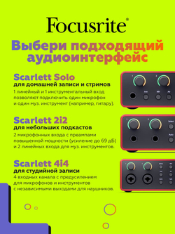 Внешняя звуковая карта Focusrite Scarlett Solo 4th Gen