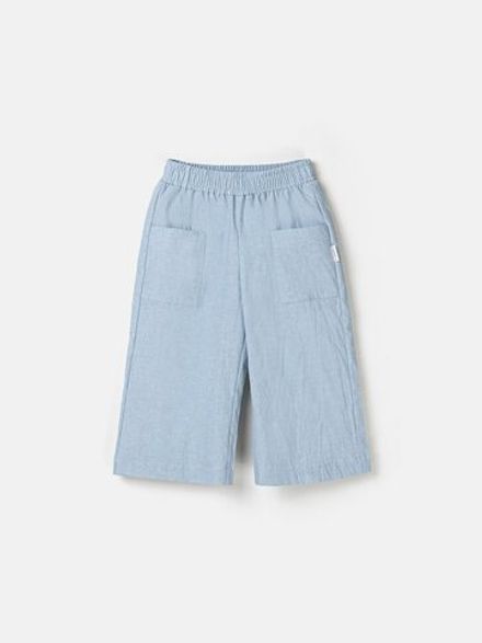 Брюки кюлоты хлопковые "Летний джинс"