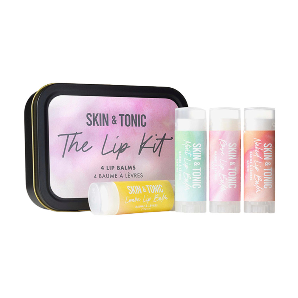 Набор бальзамов для губ THE LIP KIT 4шт (Skin and Tonic)