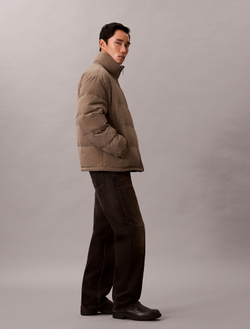 Пуховик Calvin Klein Allover Emblem Logo Reversible Bungee Cord