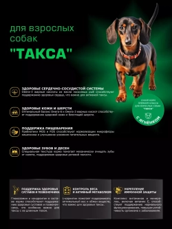Корм сухой для собак породы Такса, ягненок 800 гр