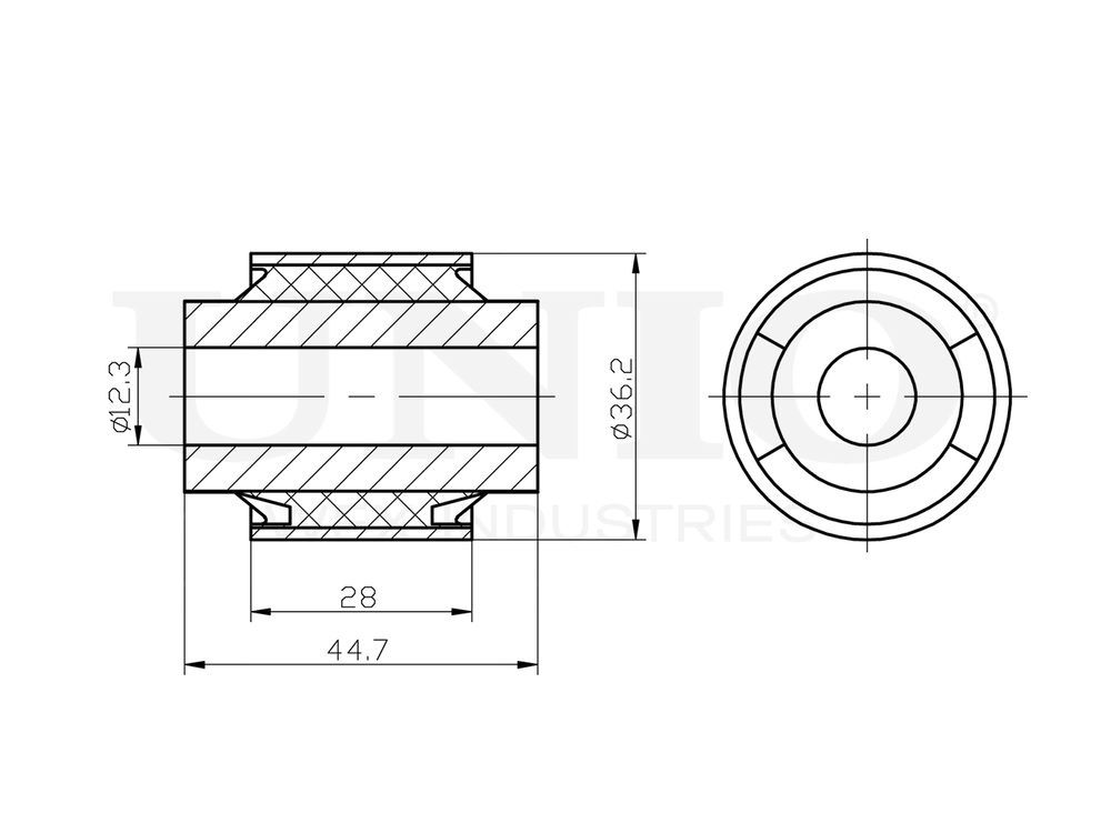 Сайлентблок заднего верхнего поперечного рычага UNIO RMP-20701