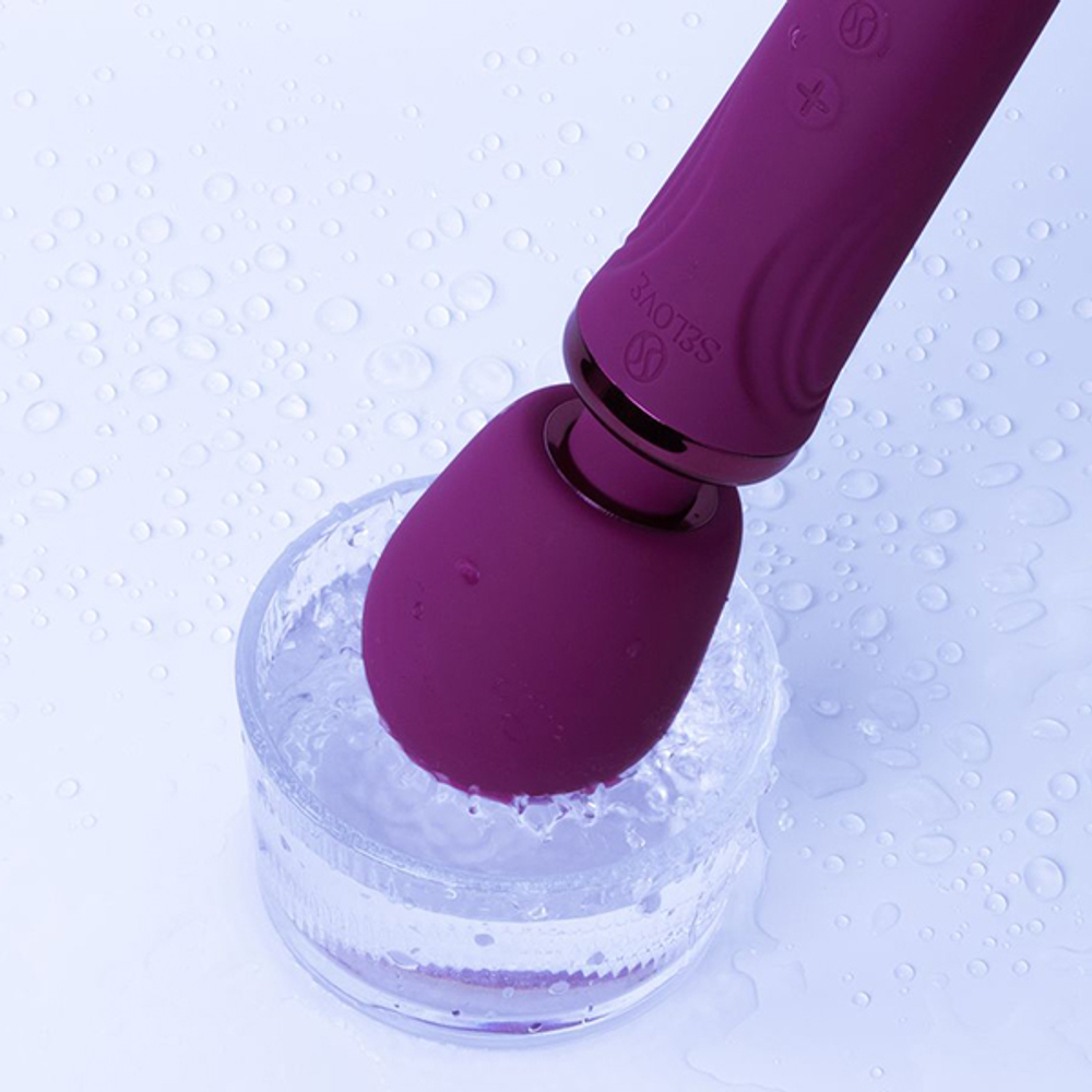 Фиолетовый вибратор-вонд 30,7см Selove Vela Wand Vibrator Purple