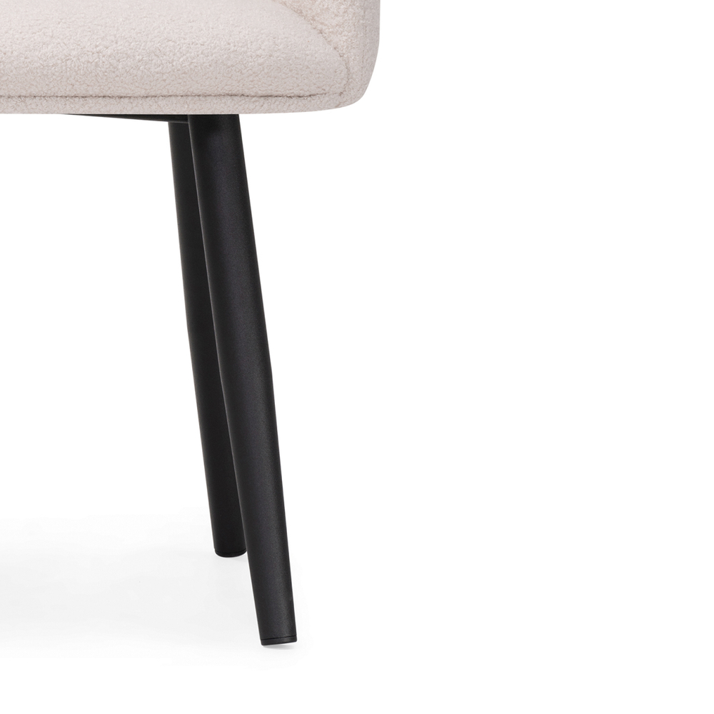 Стул на металлокаркасе Woodville Халли lamb 19, черный, ножки черные