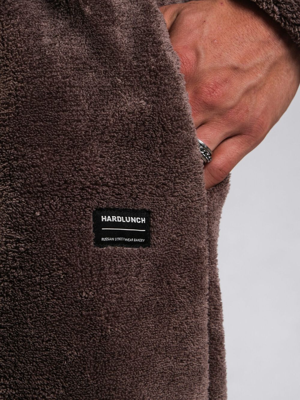 Брюки Hardlunch плюшевые графит