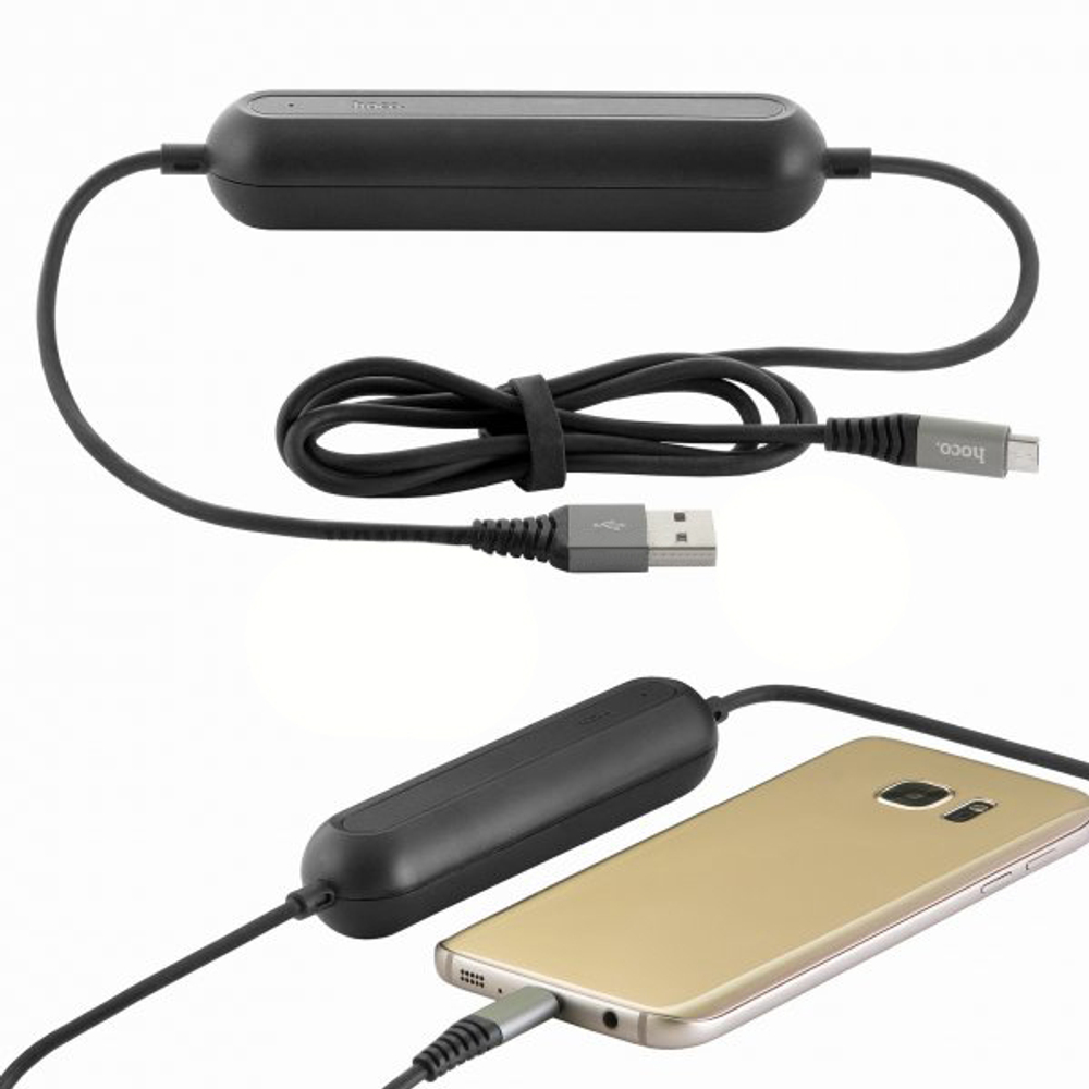 Power Bank с кабелем microUSB, Hoco U22, 2000mAh, черный