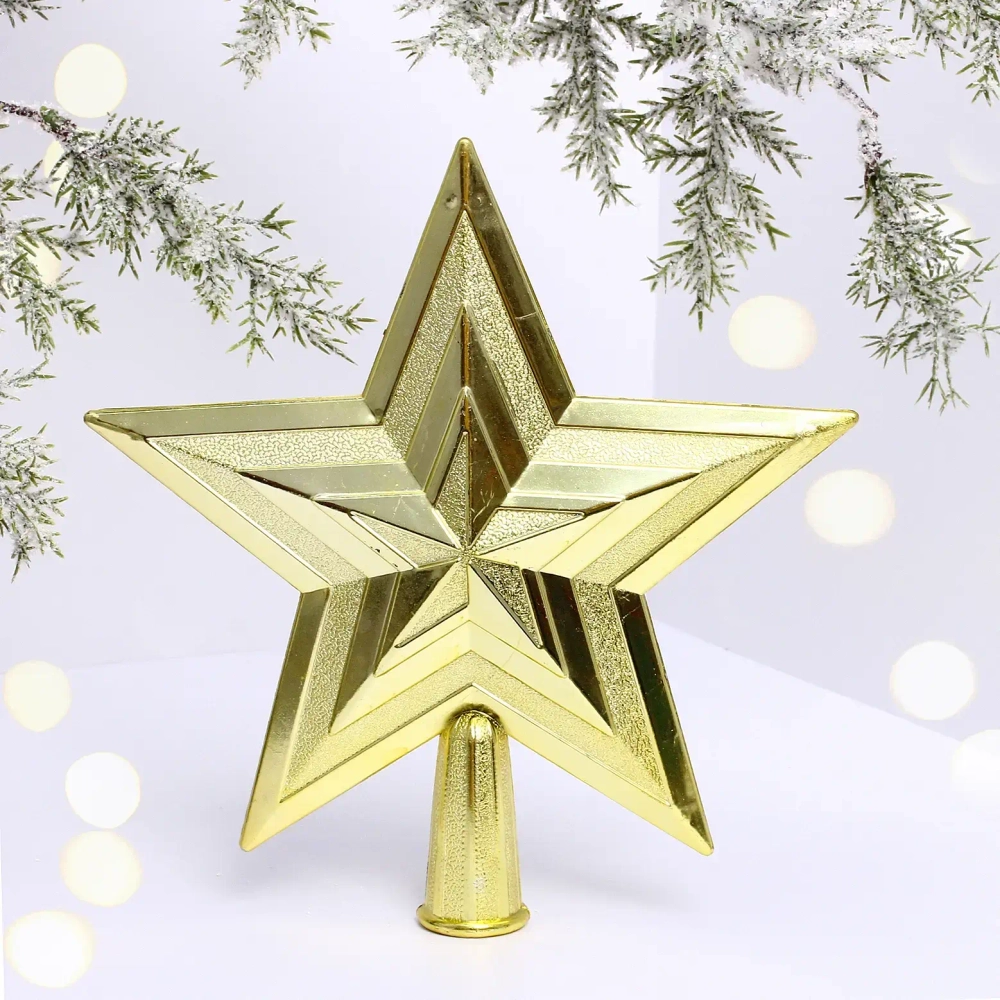 Звезда на елку «Мерцание» 22*27 см, Золото