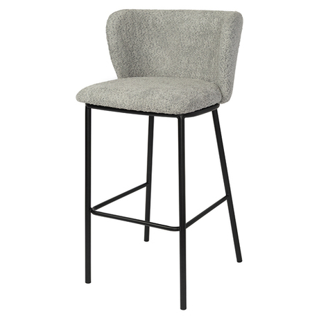 Стул барный Bergenson Bjorn Foggy, букле, серый