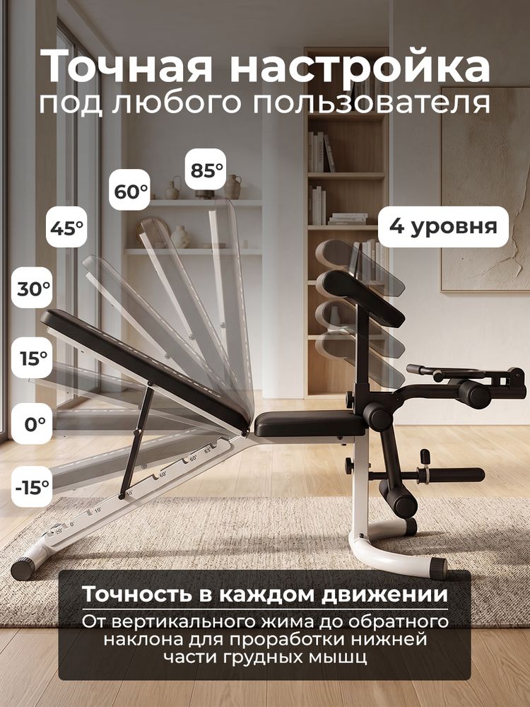 Скамья силовая универсальная с опциями DFC SPORTSOUL SBE2Q