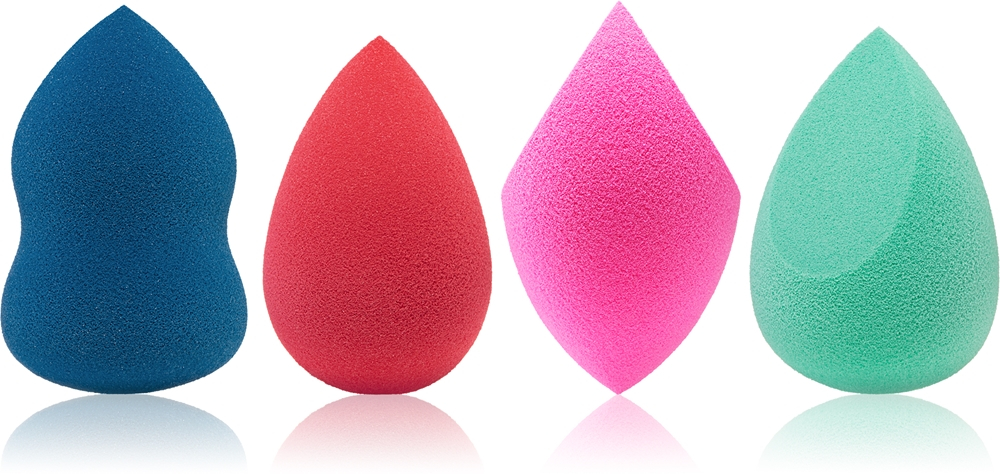 BrushArt Make-up Sponge Set Blue Galaxy - Губка для макияжа BLUE GALAXY BLUE GALAXY, 4 szt.