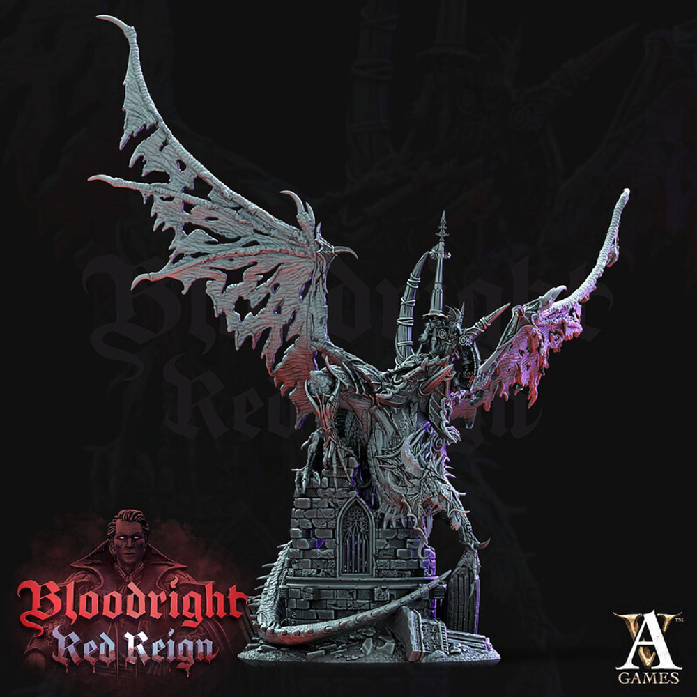 Grand Alliance Death Soulblight Gravelords Vampire Counts Terrorgheist Всадник на терроргейсте миниатюра для dnd, днд, pathfinder, фентези, Настольная игра, НРИ, Варгейм, РПГ
