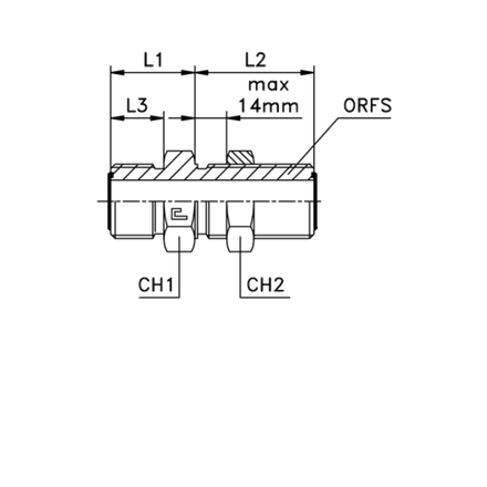 Соединение P D06 ORFS 9/16" переборочное
