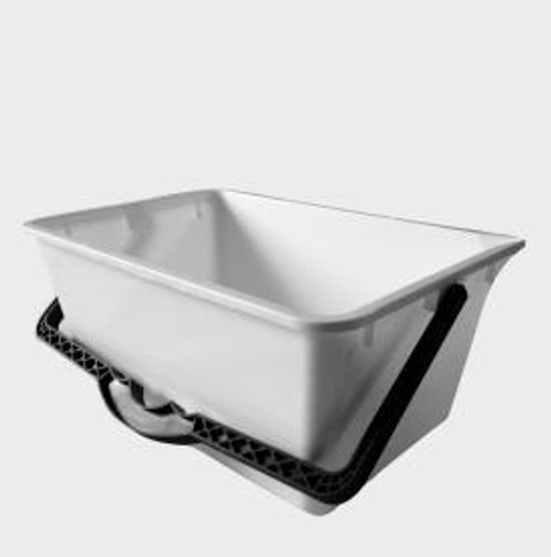 Ведро для краски пластм. 8л, усиленное, белое,  пластик. ручка,   Black White  DEСOR/1877016