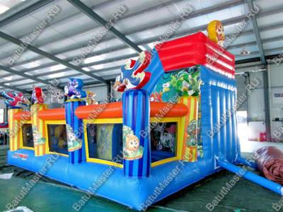 Коммерческий надувной батут "Звериный мир" 7*5*4 м