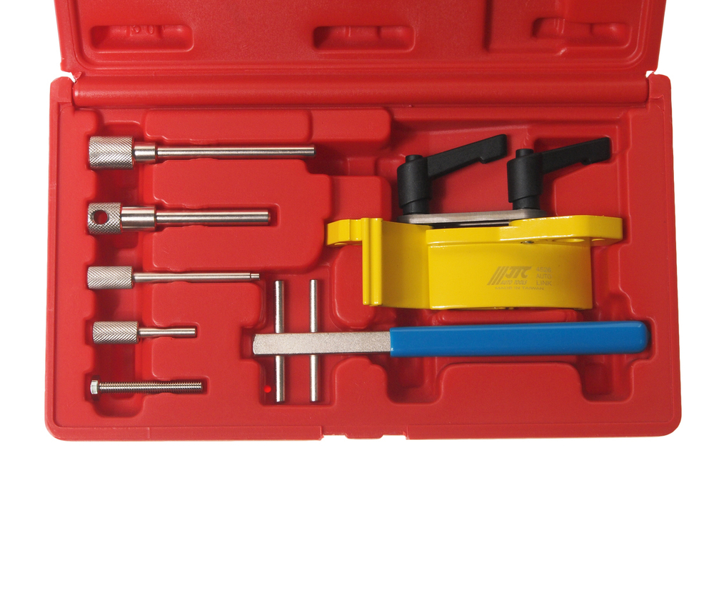 Набор инструментов для установки и регулировки фаз ГРМ (RENAULT E7F,D4F,E7J,E7P,F8Q,F9Q) JTC