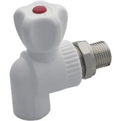 Кран шаровой полипропиленовый со сгоном угловой LAVITA