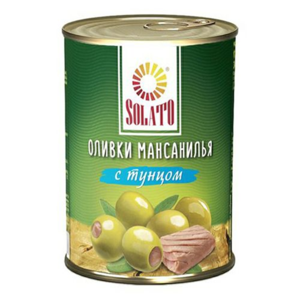 Оливки Solato Мансанилья с тунцом 300 гр