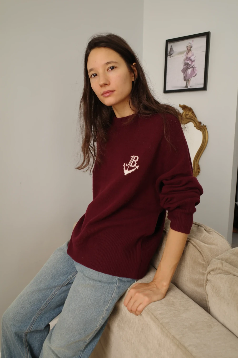 Джемпер Jane Blue Love бордовый