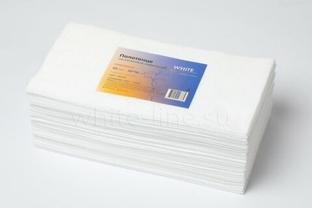 Полотенце малое 35*70 белый вафельный (пач.50шт) White Line