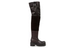 MM6 Maison Margiela Panelled Buckled Leather Boots