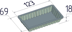 Форма для выпечки рифленая 123х69х18 мм