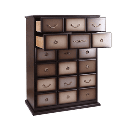 Комод "Пандора"- 4 с 4 ящиками Орех Шоколад