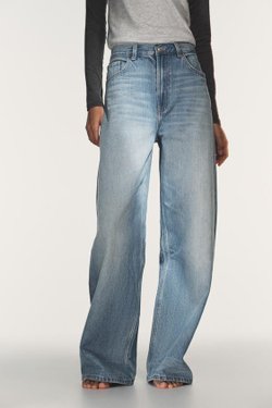 ZARA ДЖИНСЫ TRF EXTRA WIDE LEG С ВЫСОКОЙ ПОСАДКОЙ, ПАСТЕЛЬНО-СИНИЙ